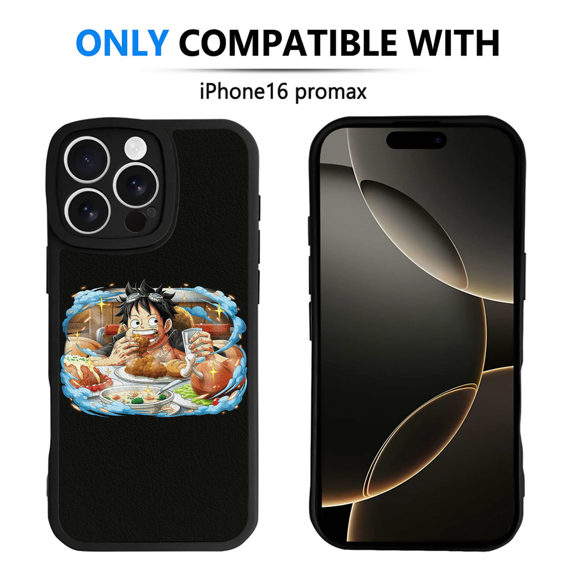 （画像用） ワンピース モンキー・D・ルフィ ONE PIECE Monkey D. Luffy 【iPhone 16シリーズ対応】シリコンスマホケース（レザー調） 材質：シリコン